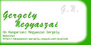 gergely megyaszai business card